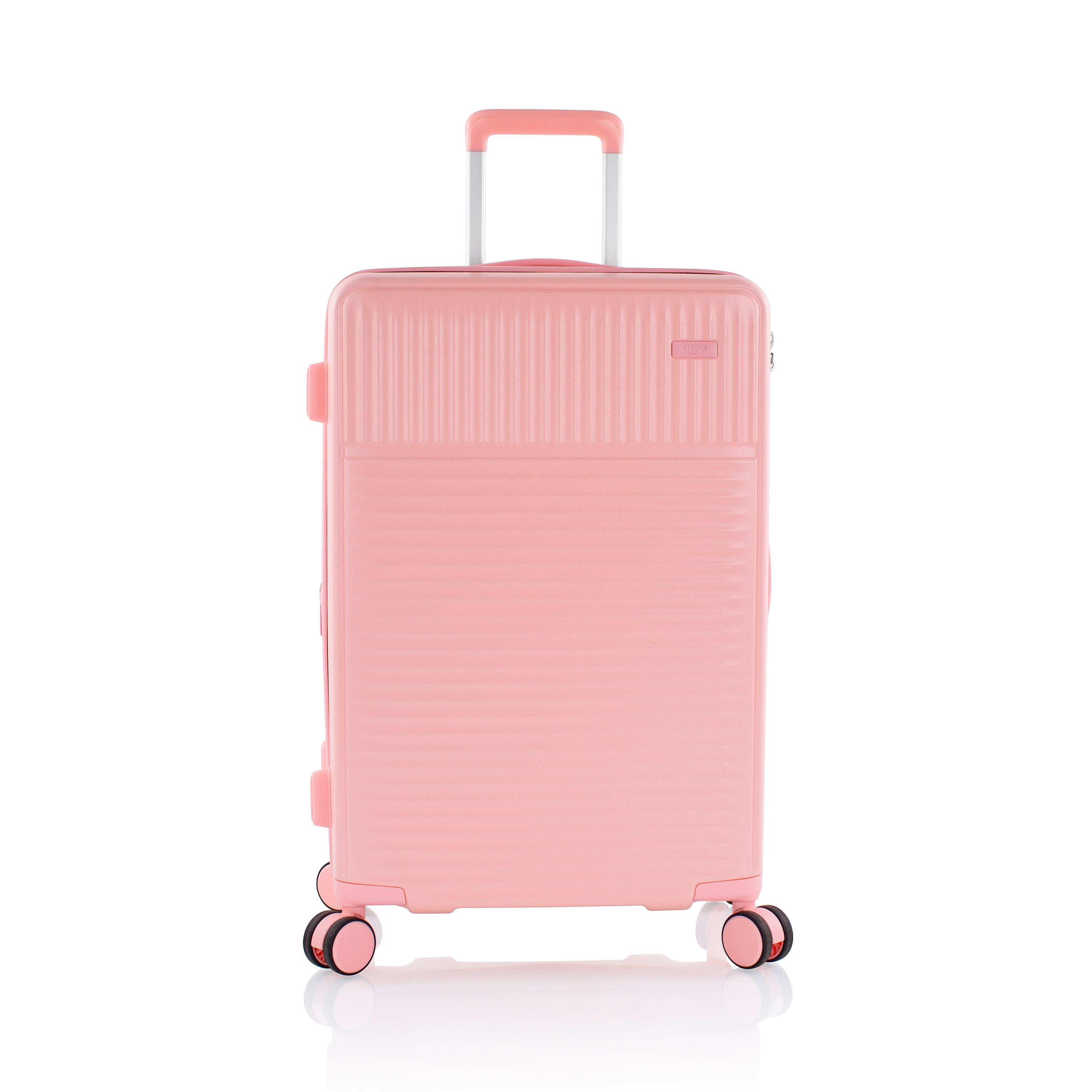 variant:46559129305280 Pastel Hardside 26" Medium Checked Luggage Blush